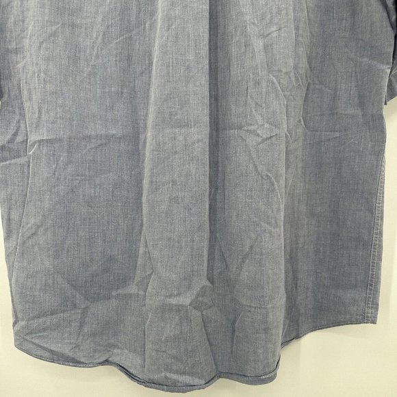 Bullock & Jones Blue 100% Cotton Short Sleeve Button Front Shirt Size Small - Picture 8 of 9